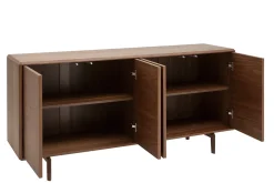 Miliboo Buffet-Buffet vintage en bois foncé noyer 4 portes L160 cm SUVA