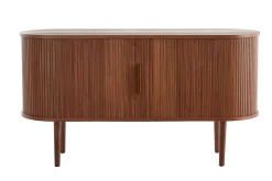 Miliboo Buffet-Buffet vintage en bois foncé noyer 2 portes coulissantes L138 cm EPIC