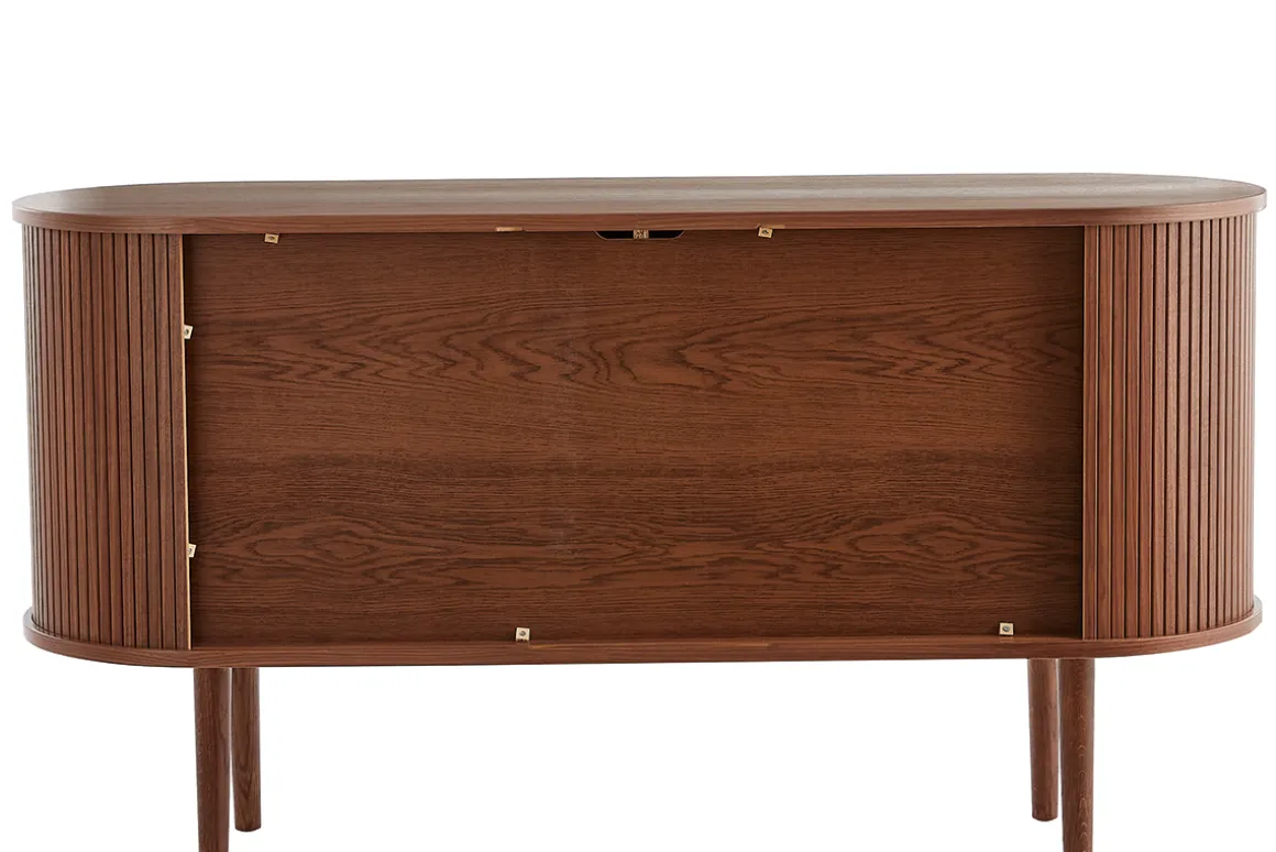 Miliboo Buffet-Buffet vintage en bois foncé noyer 2 portes coulissantes L138 cm EPIC