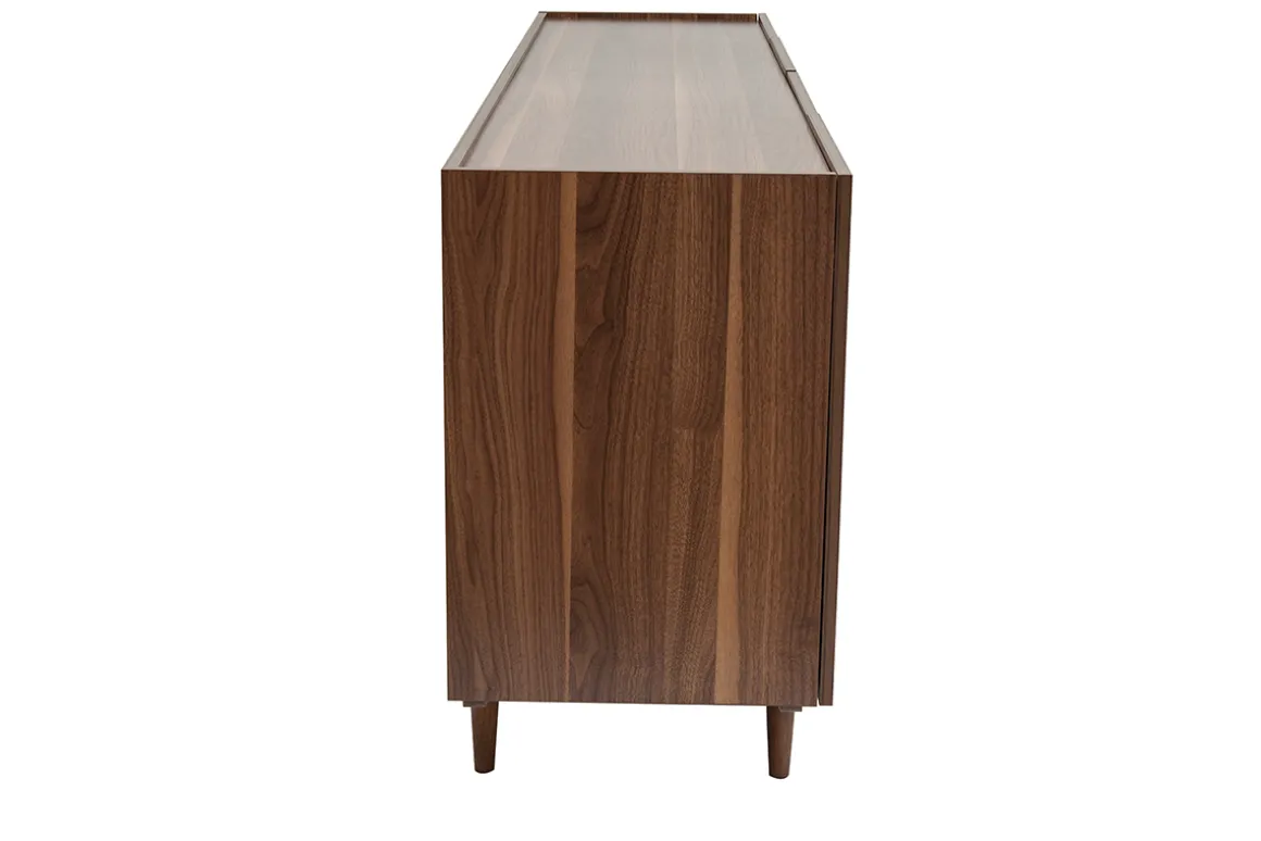 Miliboo Buffet-Buffet vintage en bois foncé 4 portes L180 cm SANAA