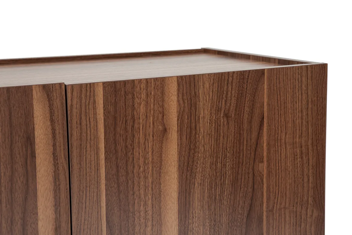 Miliboo Buffet-Buffet vintage en bois foncé 4 portes L180 cm SANAA