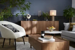 Miliboo Buffet-Buffet vintage en bois foncé 4 portes L180 cm SANAA