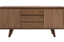 Miliboo Buffet-Buffet vintage en bois noyer 2 portes 3 tiroirs L160 cm FIFTIES