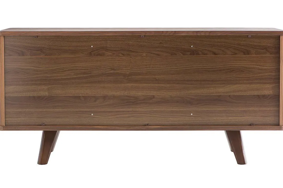 Miliboo Buffet-Buffet vintage en bois noyer 2 portes 3 tiroirs L160 cm FIFTIES