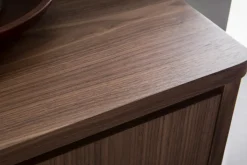 Miliboo Buffet-Buffet vintage en bois noyer 2 portes 3 tiroirs L160 cm FIFTIES