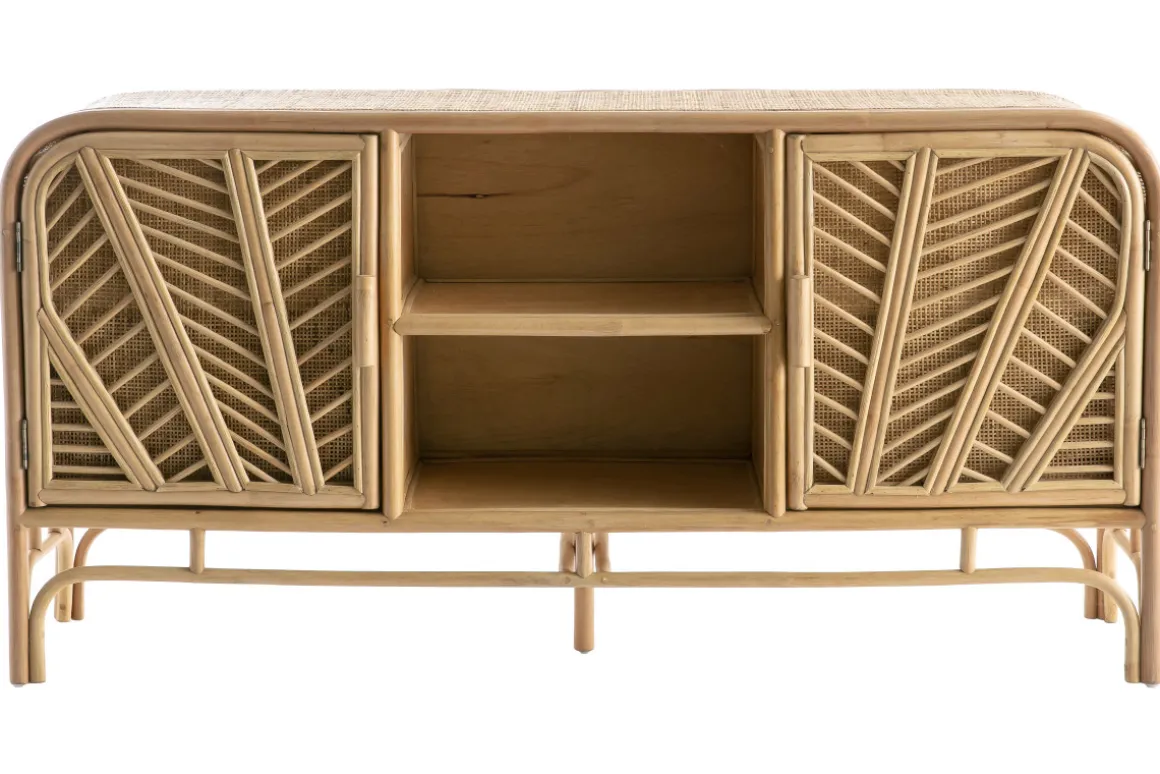 Miliboo Buffet-Buffet vintage en rotin 2 portes L150 cm GALON