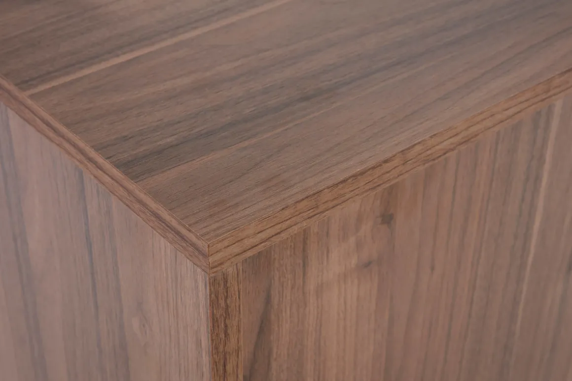 Miliboo Buffet-Buffet vintage finition bois foncé noyer 4 portes L180 cm COMO