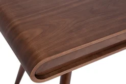 Miliboo Bureau Design-Bureau avec rangements 2 tiroirs vintage bois foncé noyer L120 cm BJORG