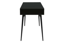 Miliboo Bureau Design-Bureau avec rangements 2 tiroirs design noir mat et bois foncé noyer L120 cm TRIPOLI