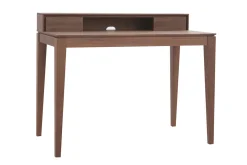 Miliboo Bureau Design-Bureau avec rangements bois foncé noyer L110 cm SEKRET