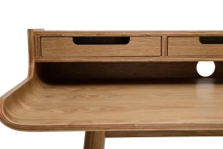 Miliboo Bureau Design-Bureau avec rangements scandinave bois clair L110 cm OPUS