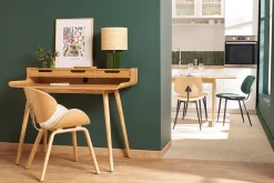 Miliboo Bureau Design-Bureau avec rangements scandinave bois clair L110 cm OPUS