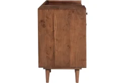 Miliboo Bureau Design-Bureau avec rangements vintage bois massif et métal doré L130 cm ROBY