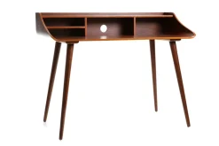 Miliboo Bureau Design-Bureau avec rangements vintage bois foncé L120 cm NORDECO