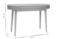 Miliboo Bureau Design-Bureau avec tiroir en bois clair L120 cm JUDITH