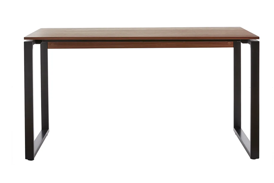 Miliboo Bureau Design-Bureau bois foncé et métal noir L138 cm OPAL