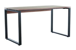 Miliboo Bureau Design-Bureau bois foncé et métal noir L138 cm OPAL