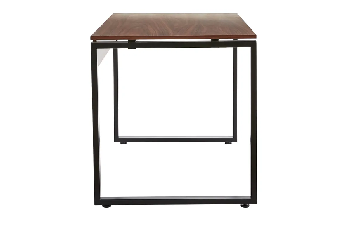 Miliboo Bureau Design-Bureau bois foncé et métal noir L138 cm OPAL