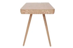 Miliboo Bureau Design-Bureau connecté multimédia avec tiroir bois clair massif L120 cm CLEVER