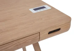 Miliboo Bureau Design-Bureau connecté multimédia avec tiroir bois clair massif L120 cm CLEVER