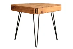 Miliboo Bureau Design-Bureau d'angle avec rangements bois massif et métal noir L75 cm GOSBY