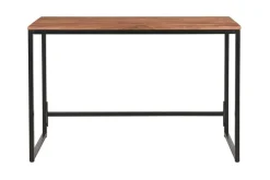 Miliboo Bureau Design-Bureau industriel bois massif et métal noir L115 cm HOORN
