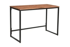 Miliboo Bureau Design-Bureau industriel bois massif et métal noir L115 cm HOORN