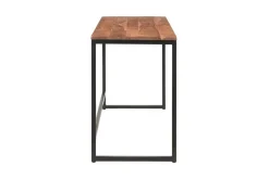 Miliboo Bureau Design-Bureau industriel bois massif et métal noir L115 cm HOORN