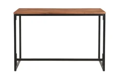 Miliboo Bureau Design-Bureau industriel bois massif et métal noir L115 cm HOORN