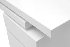 Miliboo Bureau Design-Bureau modulable avec rangements design blanc brillant L150-230 cm VOXY