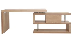 Miliboo Bureau Design-Bureau modulable design avec rangements 2 tiroirs bois clair L140-218 cm MAX