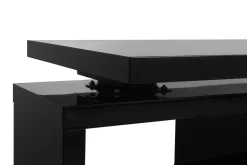 Miliboo Bureau Design-Bureau modulable design avec rangements 2 tiroirs noir laqué L140-218 cm MAX