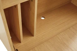 Miliboo Bureau Design-Bureau mural avec rangements scandinave bois clair chêne L78 cm GABIN