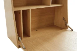 Miliboo Bureau Design-Bureau mural avec rangements scandinave bois clair chêne L78 cm GABIN