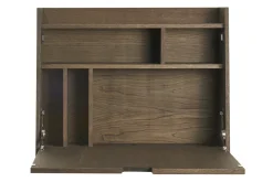 Miliboo Bureau Design-Bureau mural avec rangements en bois foncé L78 cm GABIN