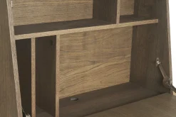 Miliboo Bureau Design-Bureau mural avec rangements en bois foncé L78 cm GABIN