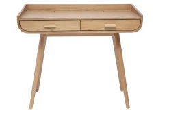 Miliboo Bureau Design-Bureau scandinave bois clair avec rangements 2 tiroirs L100 cm HALLEN