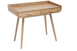 Miliboo Bureau Design-Bureau scandinave bois clair avec rangements 2 tiroirs L100 cm HALLEN