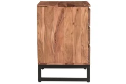 Miliboo Rangement Bureau-Caisson de bureau 3 tiroirs industriel bois massif et métal noir HOORN