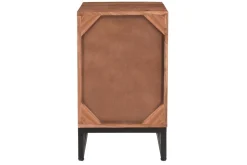 Miliboo Rangement Bureau-Caisson de bureau 3 tiroirs industriel bois massif et métal noir HOORN