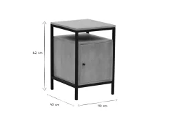 Miliboo Rangement Bureau-Caisson de bureau industriel bois manguier massif et métal noir OPIUM