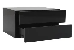 Miliboo Rangement Bureau-Caisson de rangement 2 tiroirs noir laqué MAX
