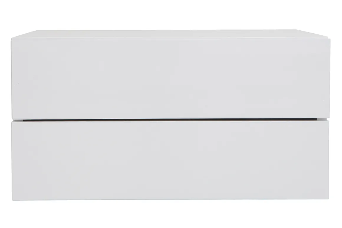 Miliboo Rangement Bureau-Caisson de rangement 2 tiroirs blanc laqué MAX