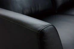 Miliboo Canapé Cuir|Voir Tous Les Canapés-Canapé 3 places cuir noir et métal noir JOPLIN