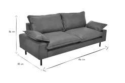 Miliboo Canapé Cuir|Voir Tous Les Canapés-Canapé 3 places en cuir aspect vieilli marron cognac et métal noir DORY