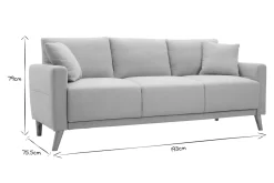 Miliboo Canapé Design|Voir Tous Les Canapés-Canapé 3 places en tissu bleu foncé et bois foncé MUNIK