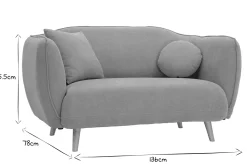 Miliboo Canapé Design|Voir Tous Les Canapés-Canapé 2 places en tissu effet velours jaune moutarde et bois clair FOLK