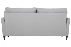 Miliboo Canapé Design|Voir Tous Les Canapés-Canapé avec coffre 3 places en tissu gris clair et bois foncé MEDLEY