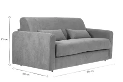 Miliboo Canapé Convertible|Voir Tous Les Canapés-Canapé convertible 3 places en tissu effet velours terracotta avec matelas 13 cm LETTO