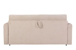 Miliboo Canapé Convertible|Voir Tous Les Canapés-Canapé convertible 3 places en tissu effet velours beige avec matelas 13 cm LETTO